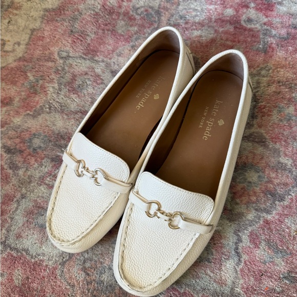 kate spade Shoes - Kate Spade Bernice driving Loafers moccasin white size 8